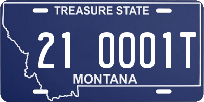 MT license plate 210001T
