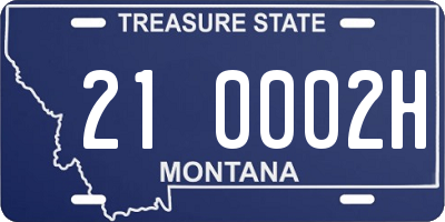 MT license plate 210002H