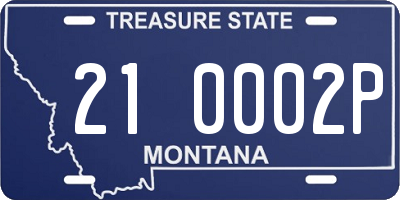 MT license plate 210002P