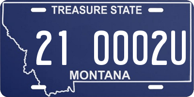 MT license plate 210002U