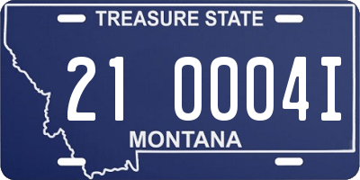 MT license plate 210004I