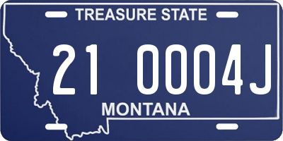 MT license plate 210004J