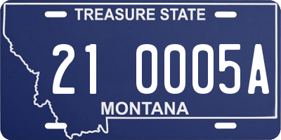 MT license plate 210005A