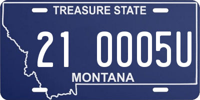 MT license plate 210005U