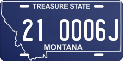 MT license plate 210006J
