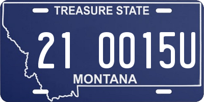 MT license plate 210015U