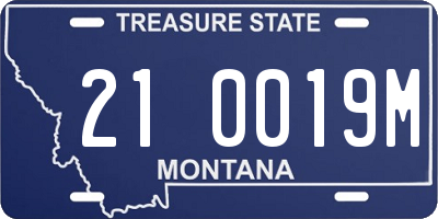 MT license plate 210019M