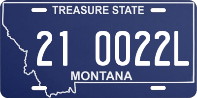 MT license plate 210022L