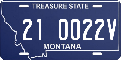 MT license plate 210022V