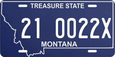 MT license plate 210022X