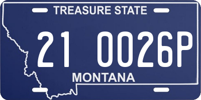 MT license plate 210026P