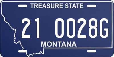 MT license plate 210028G