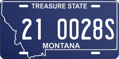 MT license plate 210028S