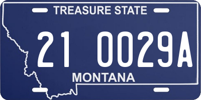 MT license plate 210029A