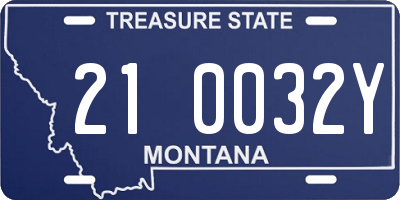 MT license plate 210032Y