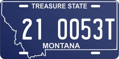MT license plate 210053T