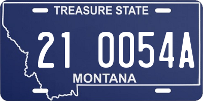 MT license plate 210054A