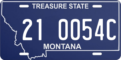MT license plate 210054C