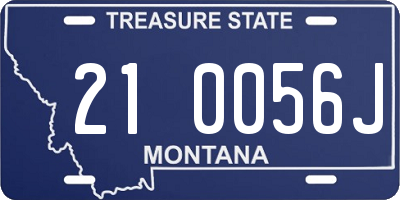 MT license plate 210056J