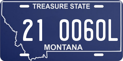 MT license plate 210060L