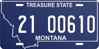 MT license plate 210061O