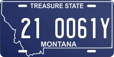 MT license plate 210061Y