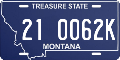 MT license plate 210062K