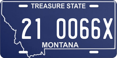 MT license plate 210066X