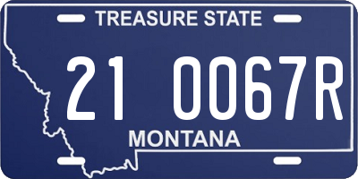 MT license plate 210067R