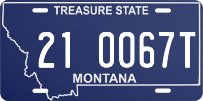 MT license plate 210067T