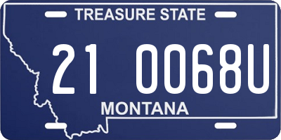 MT license plate 210068U