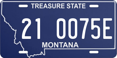MT license plate 210075E