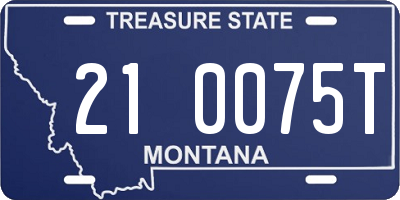 MT license plate 210075T