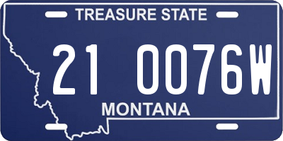 MT license plate 210076W