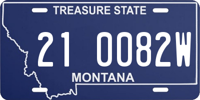 MT license plate 210082W
