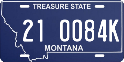 MT license plate 210084K