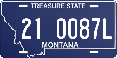 MT license plate 210087L