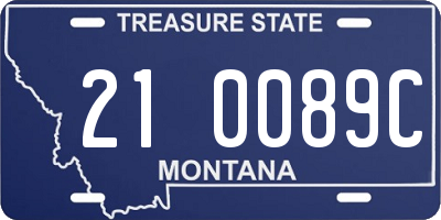 MT license plate 210089C