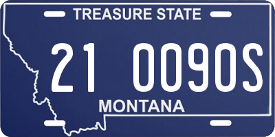 MT license plate 210090S