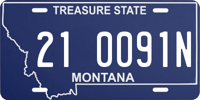 MT license plate 210091N