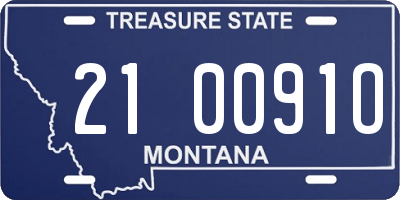 MT license plate 210091O
