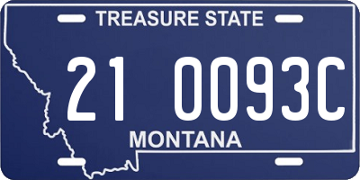 MT license plate 210093C