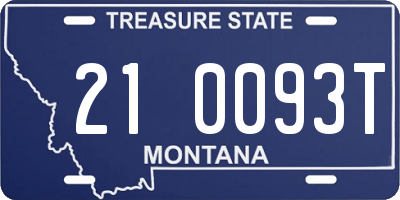 MT license plate 210093T