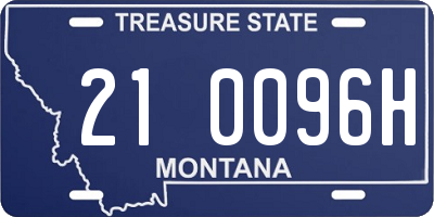 MT license plate 210096H