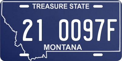 MT license plate 210097F
