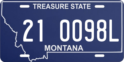MT license plate 210098L