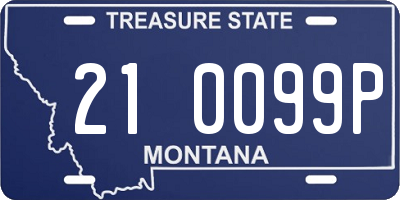 MT license plate 210099P