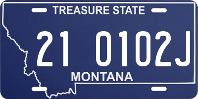 MT license plate 210102J