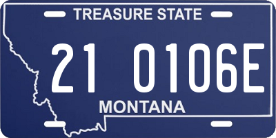 MT license plate 210106E