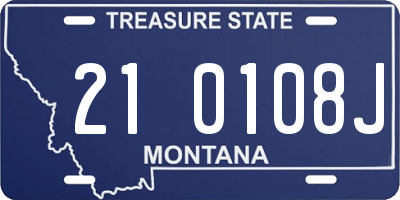 MT license plate 210108J